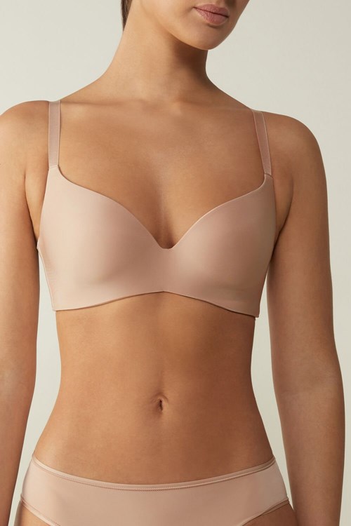 Intimissimi Adele Triangle Bra in Ultralight Microfiber Bej Rengi | QFYJX-0572
