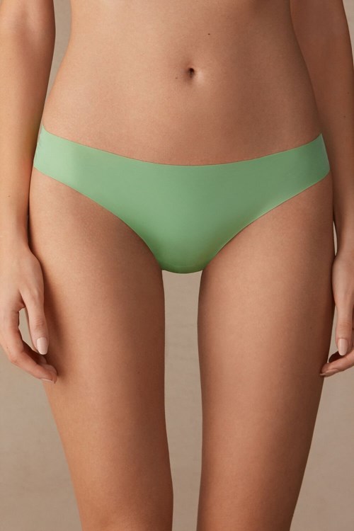 Intimissimi Brazilian Panties in Seamless Ultra Light Microfiber Yeşil Nane | KSJIC-0568