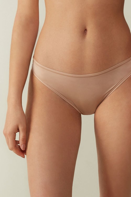 Intimissimi Brazilian Panties in Ultralight Microfiber Bej Rengi | FZUXQ-1092