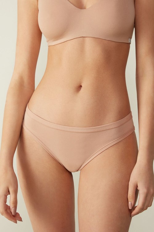 Intimissimi Brazilian Panties in Ultralight Supima® Pamuklu Bej Rengi | SRFUT-8324