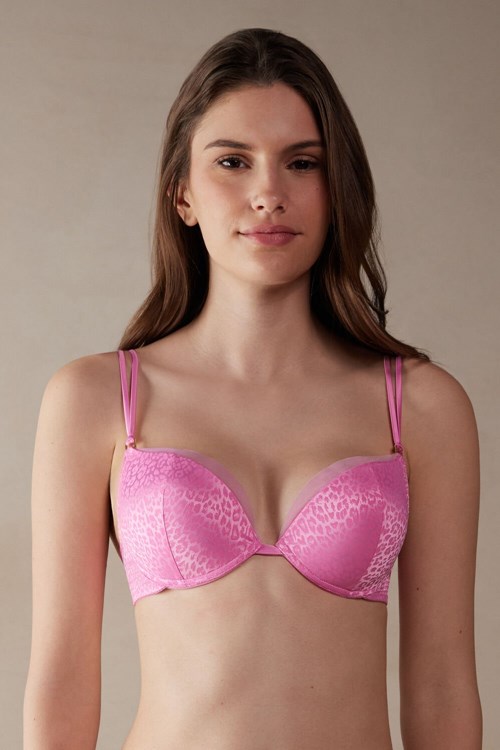 Intimissimi Cool Minimal Simona Super Push-up Bra Pembe Pembe | EHUNX-6418