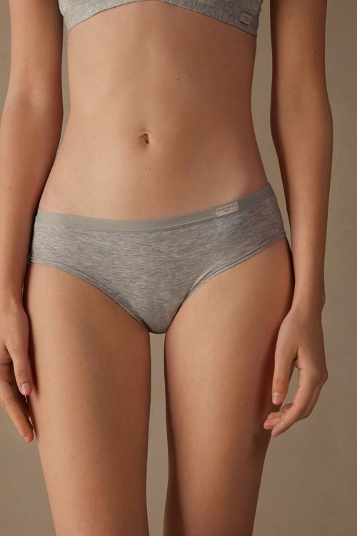 Intimissimi Cozy Panties in Pamuklu Gri Açık Gri | EYXCG-6218