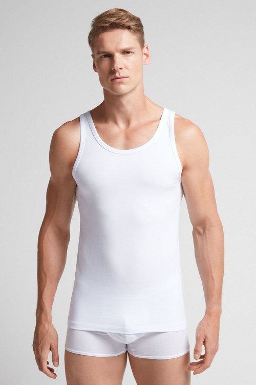 Intimissimi Crew Neck Tank Top Beyaz Beyaz | AJUOB-3250