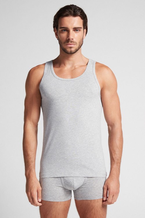 Intimissimi Crew Neck Tank Top Gri Açık Gri | OQASC-3259