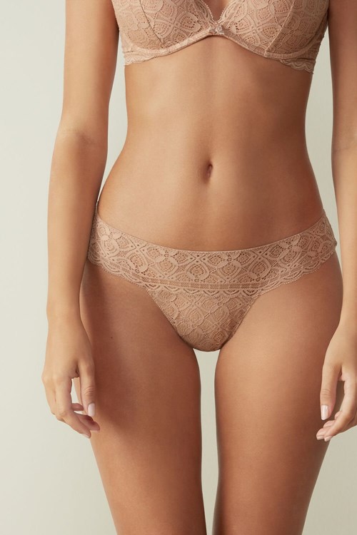 Intimissimi Dantel Brazilian Bej Rengi | VNDMA-0458
