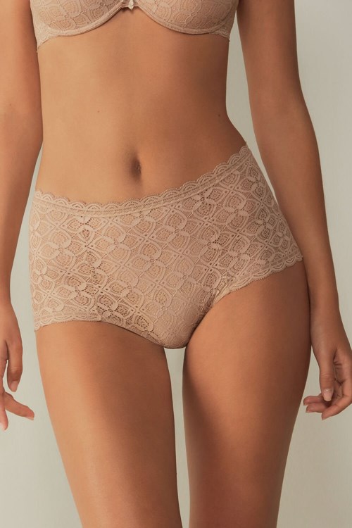 Intimissimi Dantel High Belli Hipster Bej Rengi | TIQKN-2518