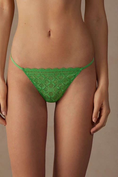 Intimissimi Dantel String Tanga Yeşil Nane | UNJVL-4926