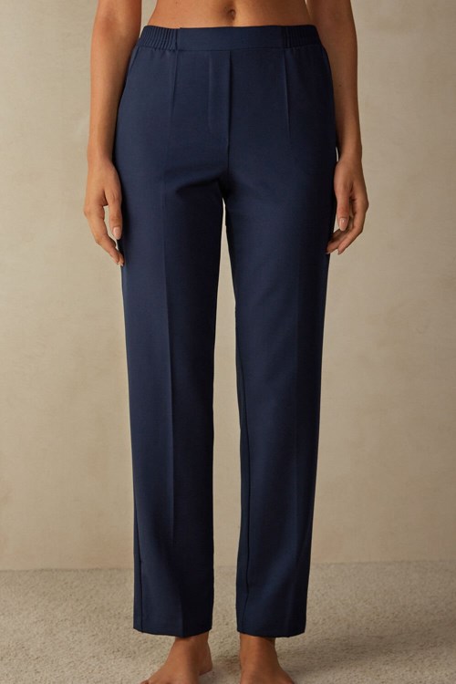 Intimissimi Düz Cut Pants with Pockets Mavi Mavi | DHUCW-6028
