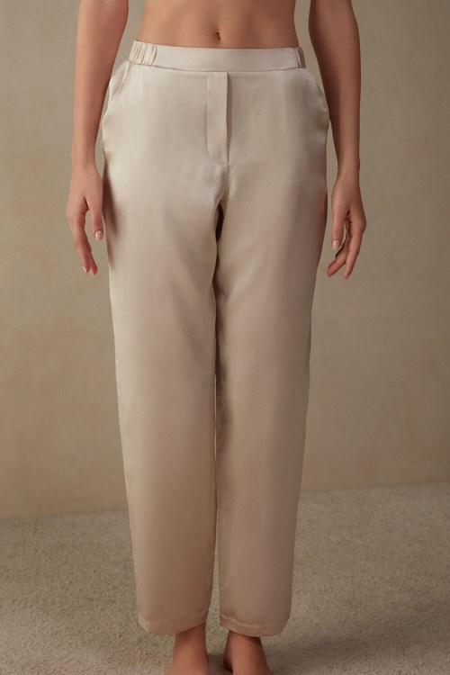 Intimissimi Düz Silk Pants Pembe | ABYFU-1439