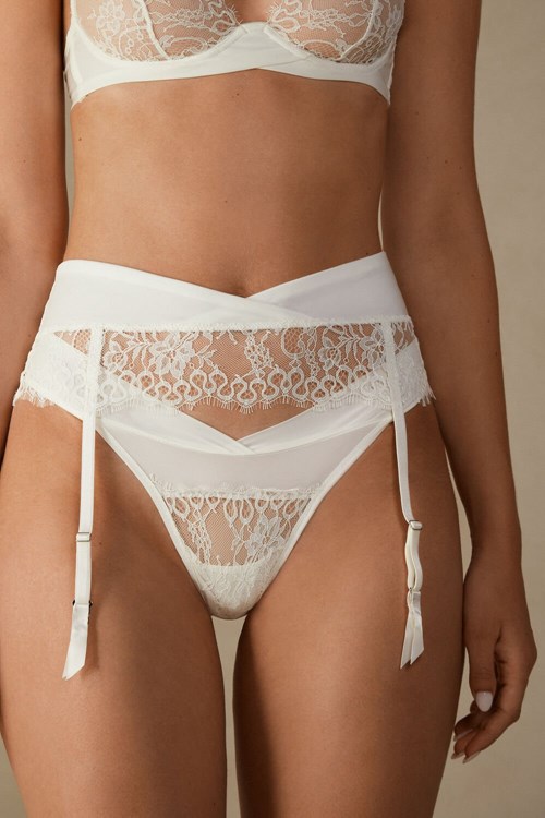 Intimissimi Eternal Love Garter Belt Beyaz | QSUON-6084