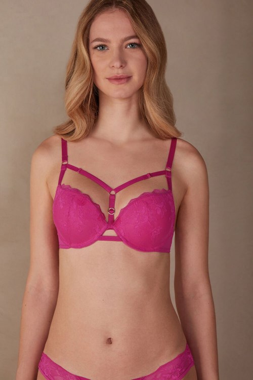 Intimissimi Fearless Femininity Elettra Super Push-up Bra Pembe Pembe | RHJPA-4092