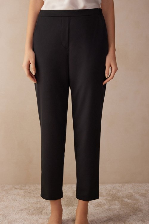 Intimissimi Full Length Pants with Pockets Siyah Siyah | WVZYB-7390