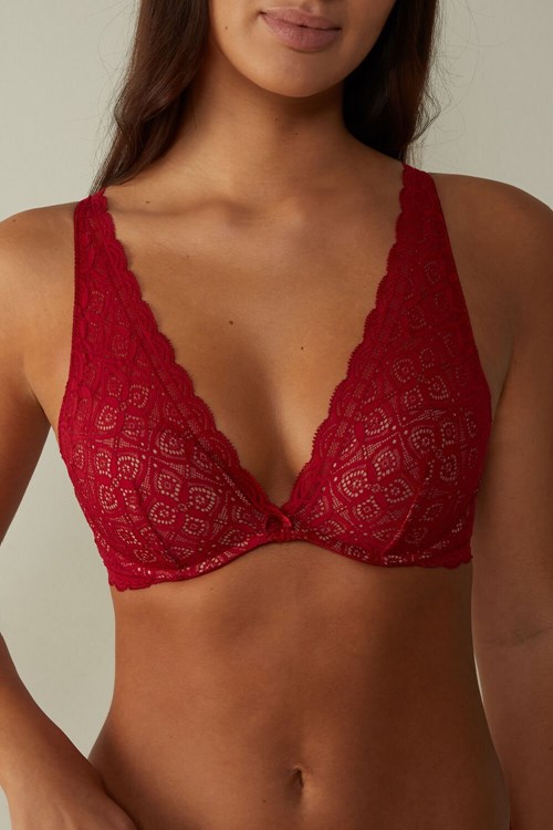 Intimissimi Giorgia Balconette Bra in Dantel Kırmızı Kırmızı | FEIKC-5698