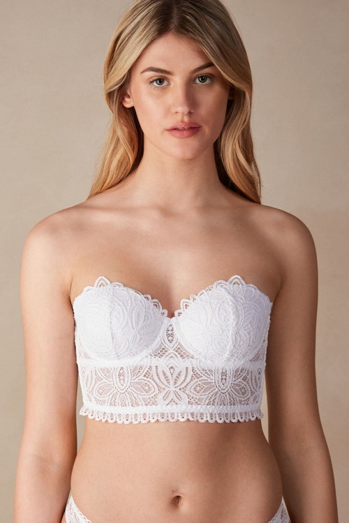 Intimissimi Hot Summer Days Giada Balconette Bustier Beyaz Beyaz | YTNAH-9260
