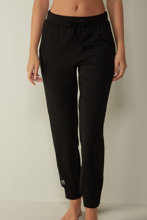 Intimissimi In Action Plush Jogger Pants Siyah Siyah | ZVICG-6743