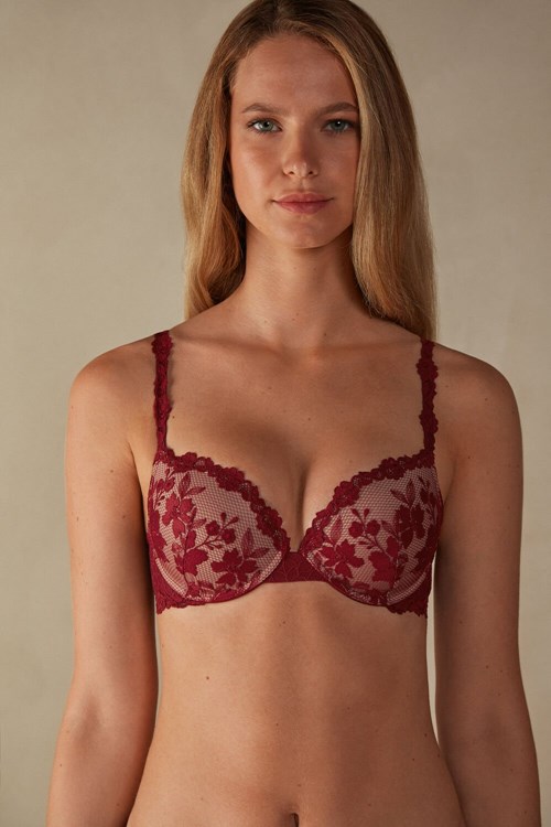 Intimissimi In Full Bloom Elettra Super Push-up Bra Kırmızı Kırmızı | CWSQG-4038