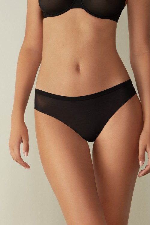 Intimissimi Invisible Touch Brazilian Panties Siyah Siyah | LEAHW-0276