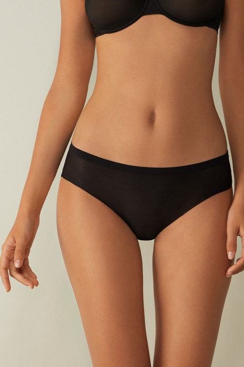 Intimissimi Invisible Touch Briefs Siyah Siyah | KQMPR-6259