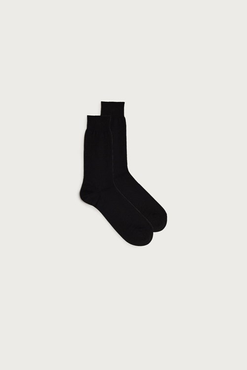 Intimissimi Kısa Chashmere-Silk-Pamuklu Socks Siyah Siyah | LHXYQ-6274