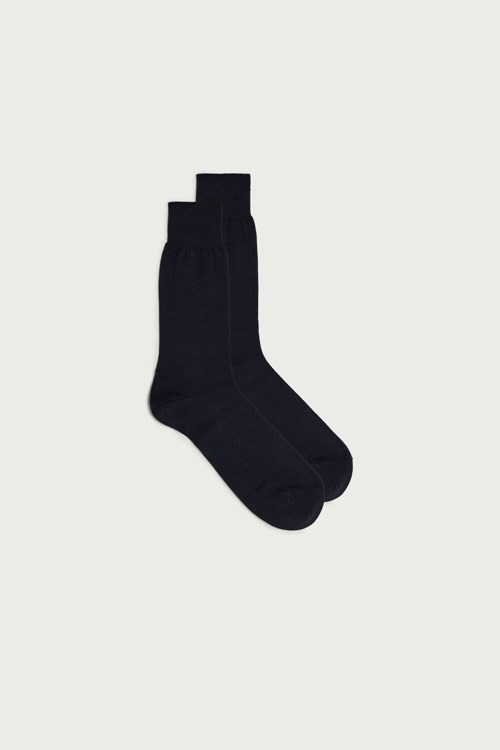 Intimissimi Kısa Chashmere-Silk-Pamuklu Socks Mavi Mavi | UAILS-2639