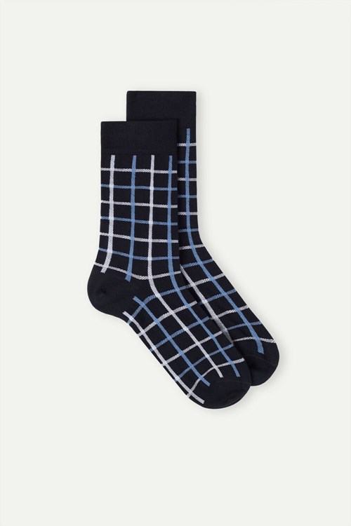 Intimissimi Kısa Socks in Patterned Pamuklu Mavi Koyu Mavi | HKIUJ-6297
