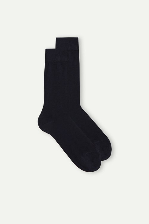 Intimissimi Kısa Socks in Stretch Supima® Pamuklu Mavi Mavi | AMEPV-5214