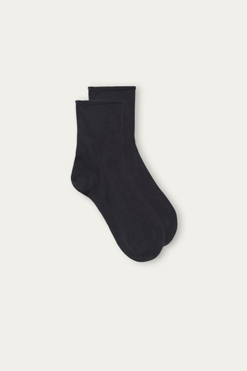 Intimissimi Kısa Socks in Stretch Supima® Pamuklu Gri | ATIJF-1243