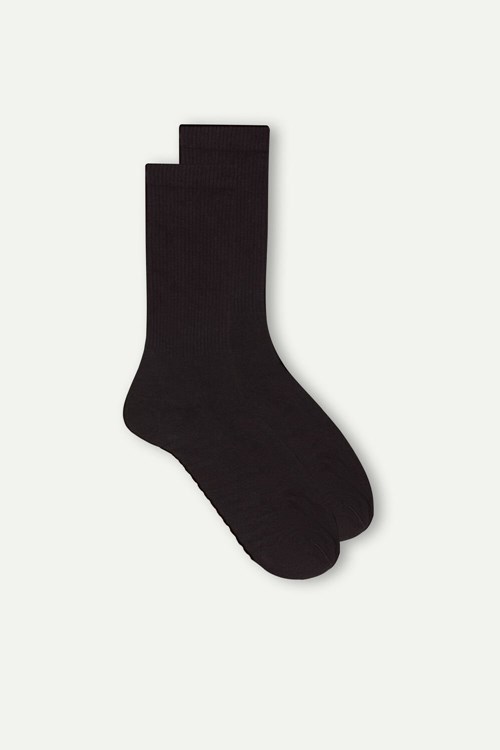 Intimissimi Kısa Terrycloth Socks Siyah Siyah | XKQHI-3245