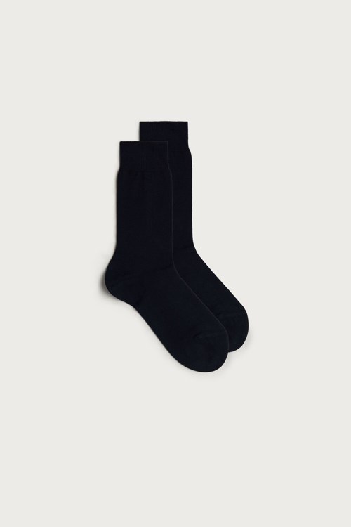 Intimissimi Kısa Warm Pamuklu Socks Mavi Mavi | SQOUX-8416