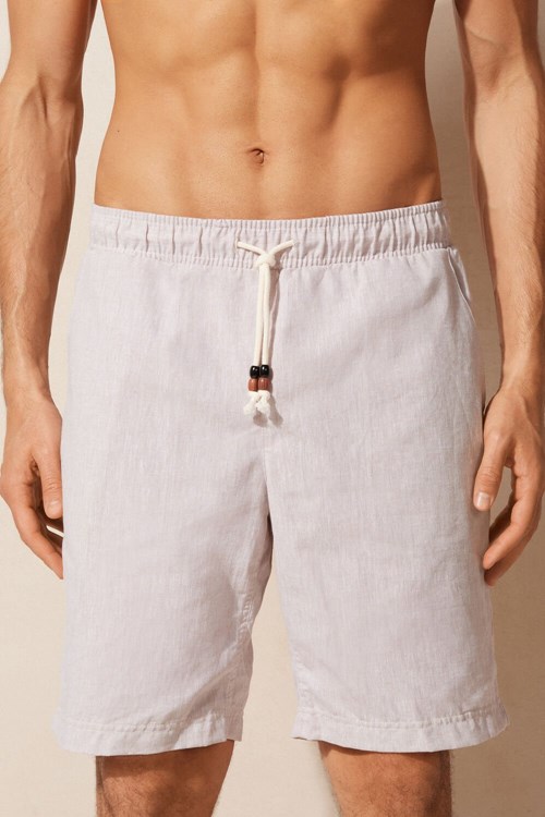 Intimissimi Linen and Pamuklu Shorts Beyaz | RWVSA-3150