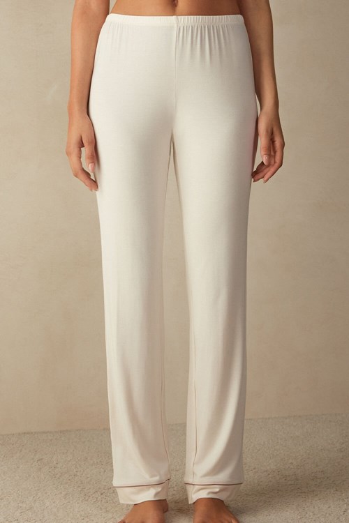 Intimissimi Long Micromodal Trousers Natural - 612i - Vanilla Ivory | VJWHS-0915