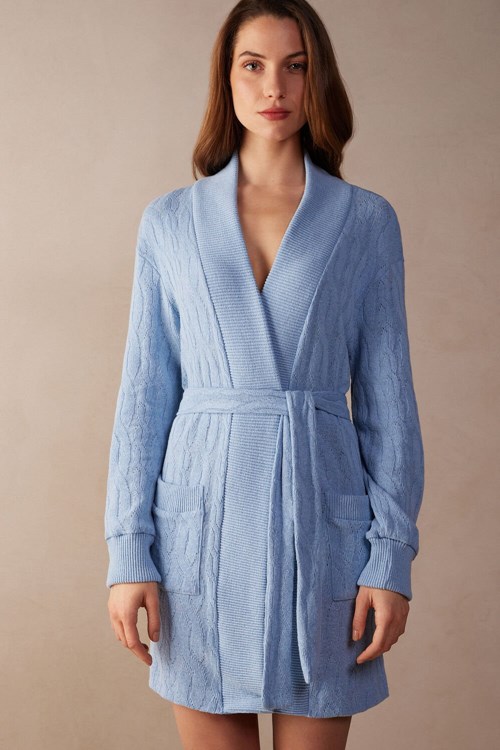 Intimissimi Lost in Fields Braided Robe Açık Mavi Açık Mavi | AFMDI-6082