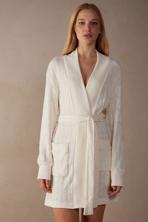 Intimissimi Lost in Fields Braided Robe Beyaz Beyaz | LPQVR-9062