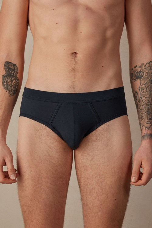 Intimissimi Natural Fresh Supima® Pamuklu Briefs Mavi | AXEYS-5128