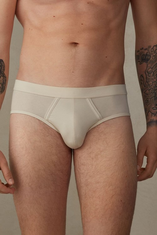 Intimissimi Natural Fresh Supima® Pamuklu Briefs Bej Rengi | HUNDV-2540
