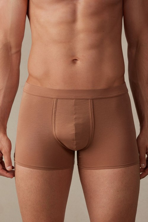 Intimissimi Natural Fresh Supima® Pamuklu Boxers Bej Rengi | IOXUB-6135
