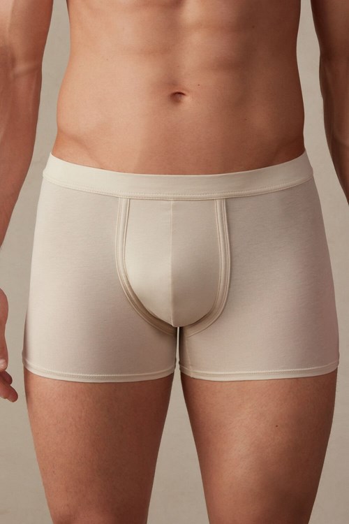 Intimissimi Natural Fresh Supima® Pamuklu Boxers Bej Rengi | JVRFU-1752