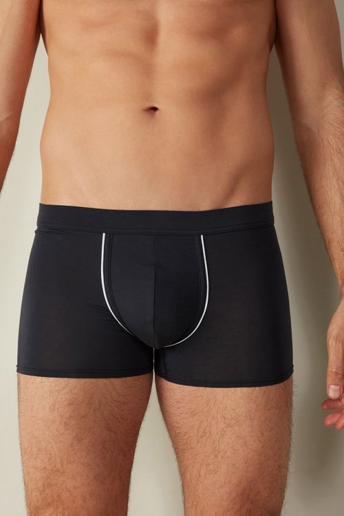 Intimissimi Natural Fresh Supima® Pamuklu Boxers Mavi Mavi Beyaz | QYIRM-3608