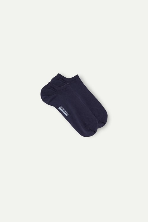 Intimissimi No-show Socks in Supima® Pamuklu Mavi Mavi | WCSXT-1529