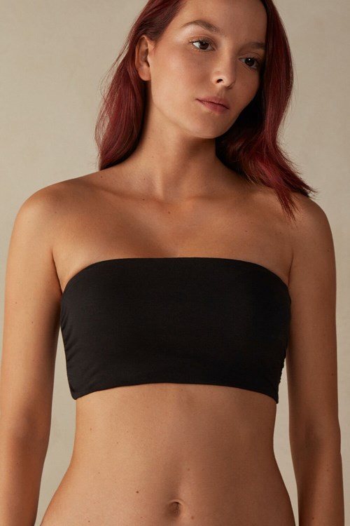Intimissimi Pamuklu Bra Top Siyah Siyah | ZYGAF-9825