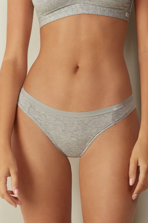 Intimissimi Pamuklu Brazilian Gri Açık Gri | AYXMC-9137
