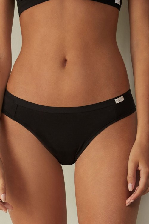 Intimissimi Pamuklu Brazilian Siyah Siyah | POZCV-3490