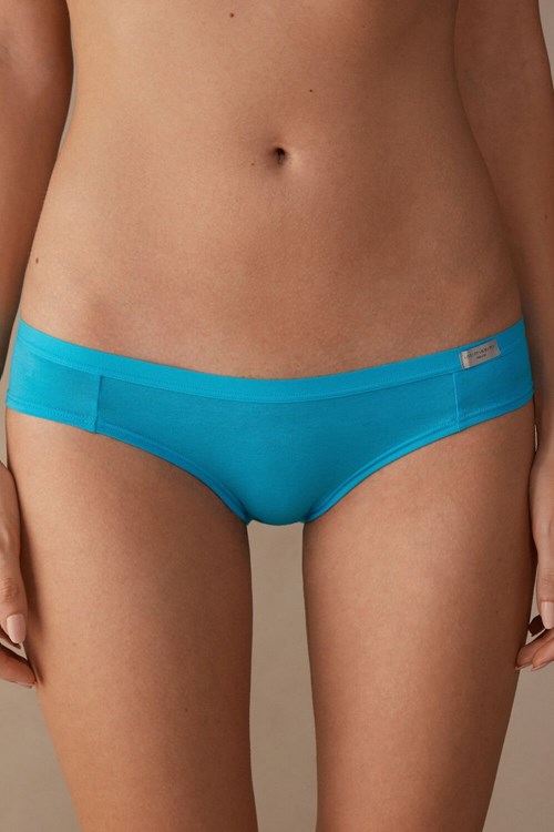 Intimissimi Pamuklu Panties Mavi Turkuaz | UKFYQ-3762