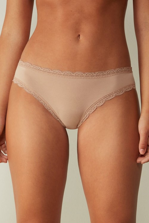 Intimissimi Pamuklu and Dantel Panties Bej Rengi | TVXWP-2361