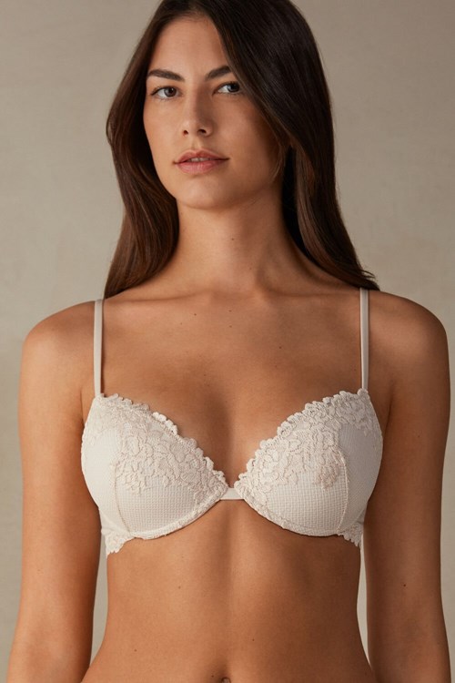 Intimissimi Pretty Flowers Bellissima Push-up Bra Pembe | JTPHG-4695