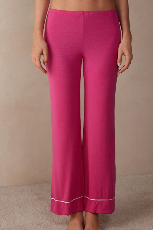 Intimissimi Pretty Flowers Full Length Modal Pants Pembe | BPRIW-1892