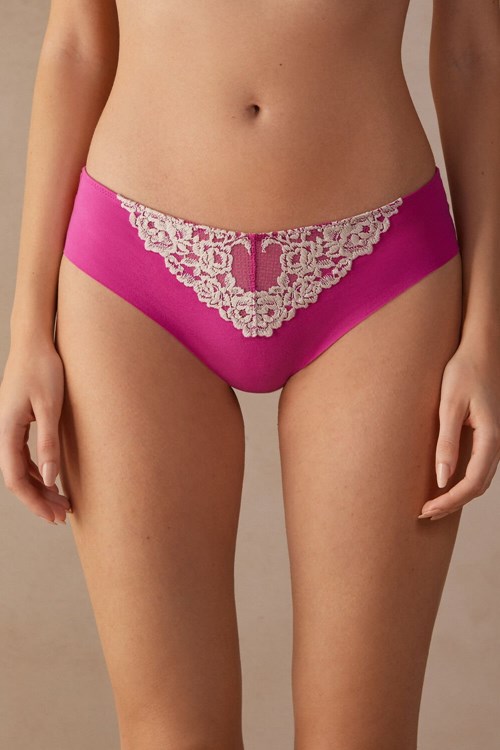 Intimissimi Pretty Flowers Seamless Pamuklu Panties Pembe Pembe | GAIMX-6041