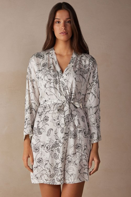 Intimissimi Pure Joy Satin Kimono Baskılı Baskılı | CNQJE-9853