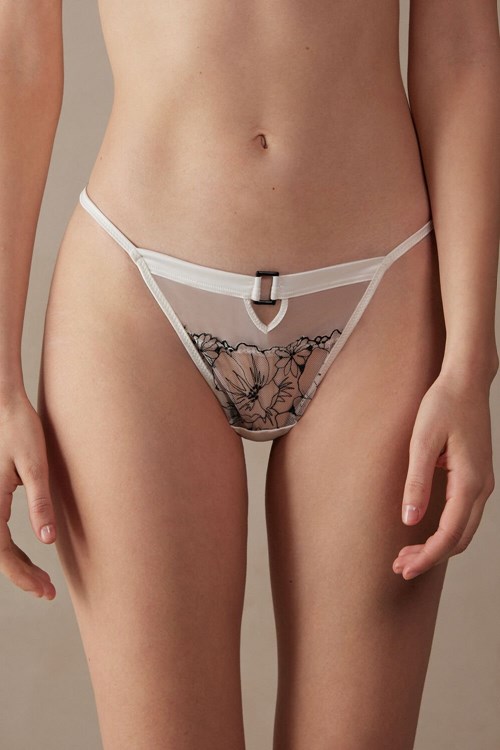 Intimissimi Pure Joy String Tanga Ivory | USBEO-1520