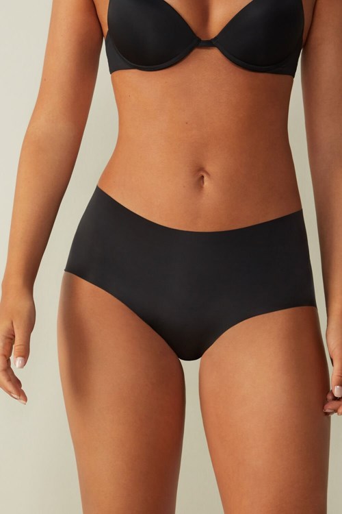 Intimissimi Seamless Microfiber Hipster Siyah Siyah | GWPOJ-4638